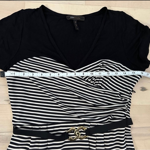 BCBGMAXAZRIA Belted Black & White Stripe Dress
Size 8 - Picture 6 of 12